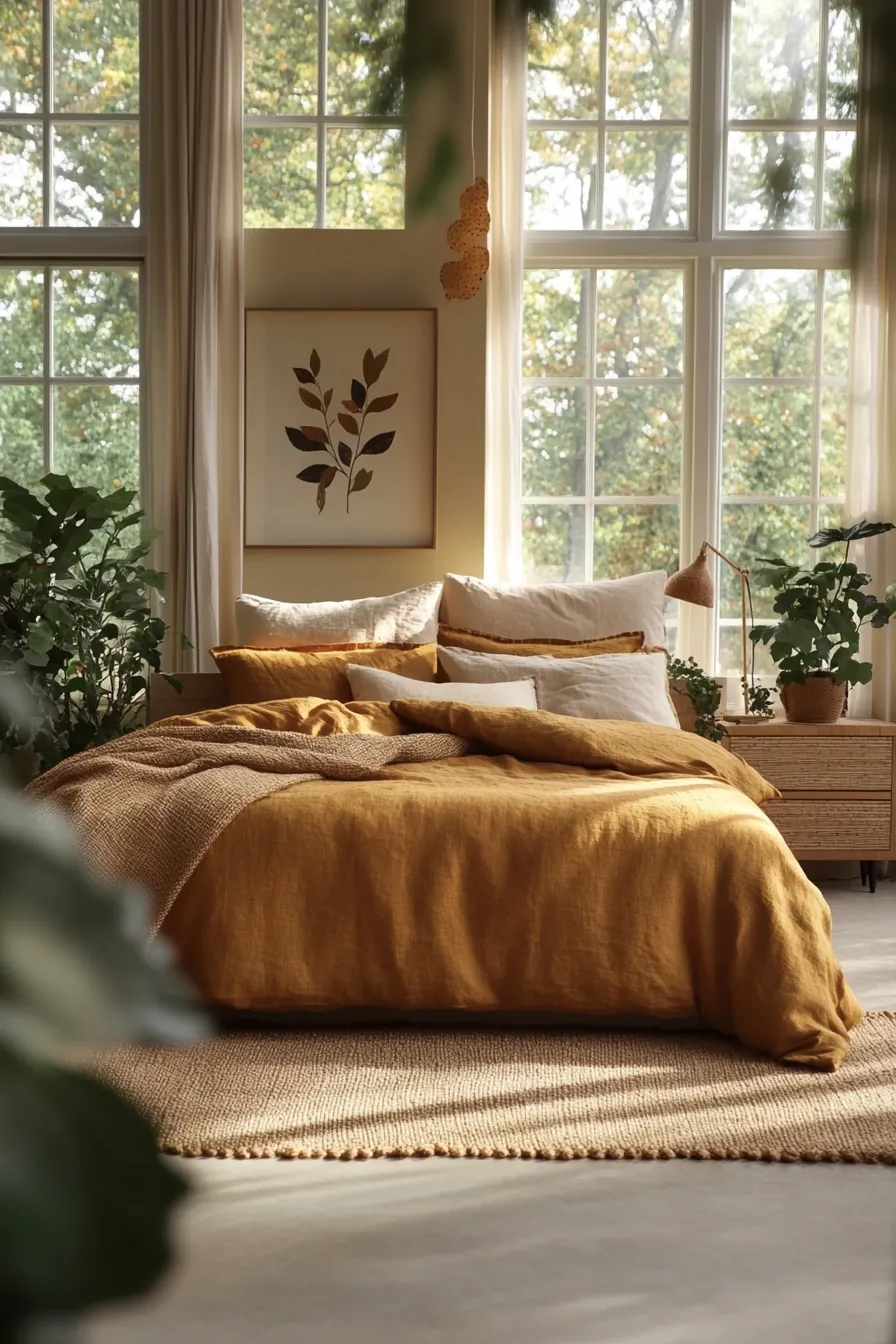 Embrace Nature Indoors with Cozy Autumn Sustainable Bedroom Ideas
