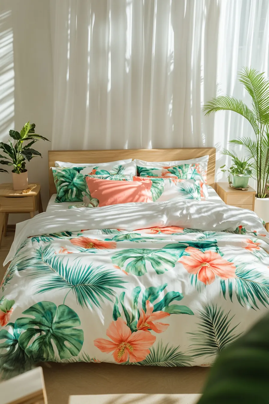 Embrace Nature Inspired Summer Tropical Print Bedding Trends for Stylish Comfort