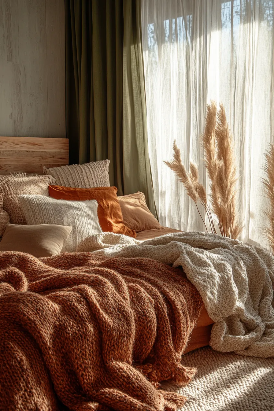 Embrace Natures Palette with Earth Tone Autumn Bedroom Decorations Inspiration