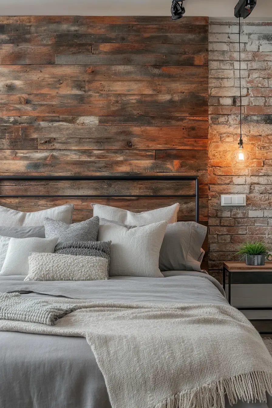 Embrace Urban Style Industrial Bedroom Wall Inspirations