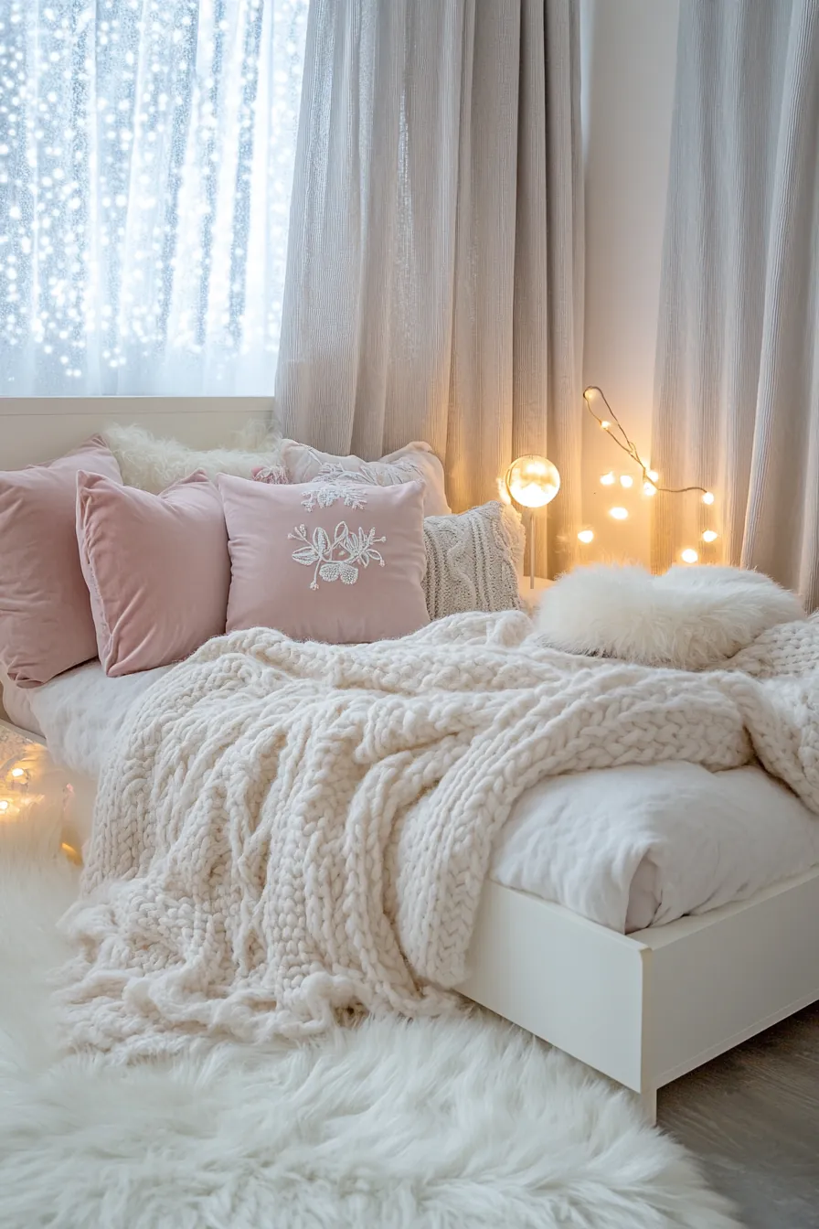 Embrace Warmth and Elegance with Soft Textiles for Girls Winter Bedroom