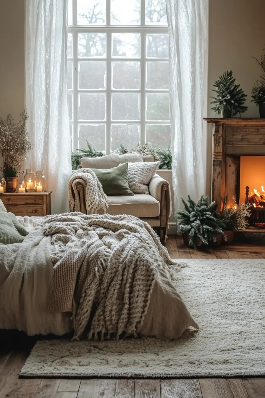 Embrace Winter Charm with Cottage Bedroom Hygge Decor Inspirations