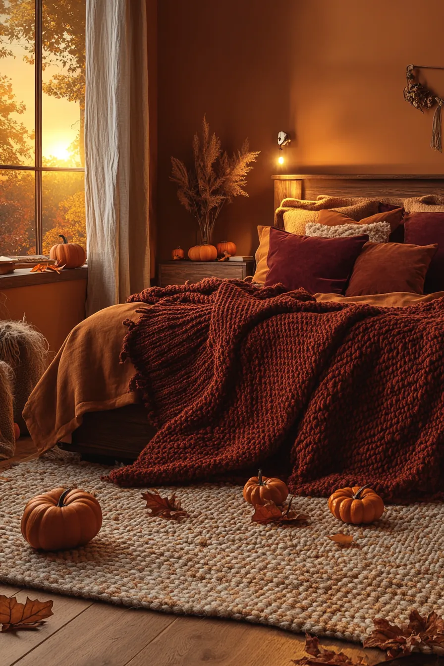 Embrace the Season with a Stylish Autumn Inspired Bedroom Aesthetic