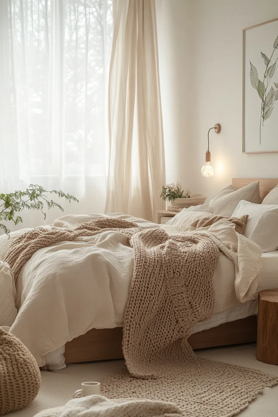 Embracing Warm Neutral Winter Bedroom Aesthetics in Eco Friendly Spaces