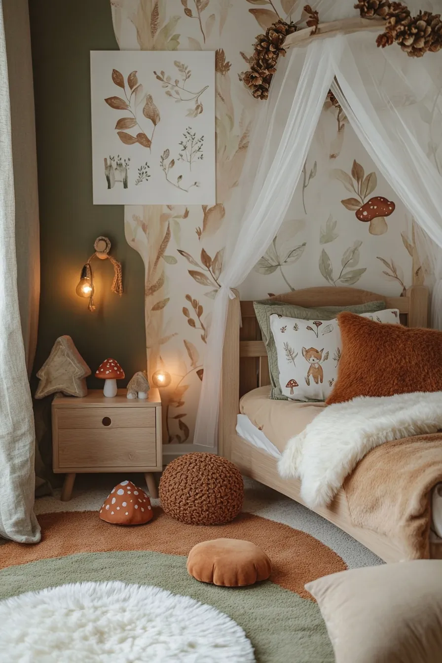 Enchanting Seasonal Woodland Theme Kids Bedrooms for Cozy Forest Adventures