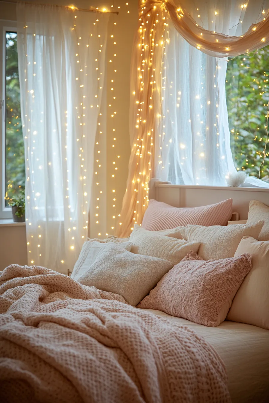 Enchanting Summer Fairy Lights Bedroom Decor for Girls Bedroom