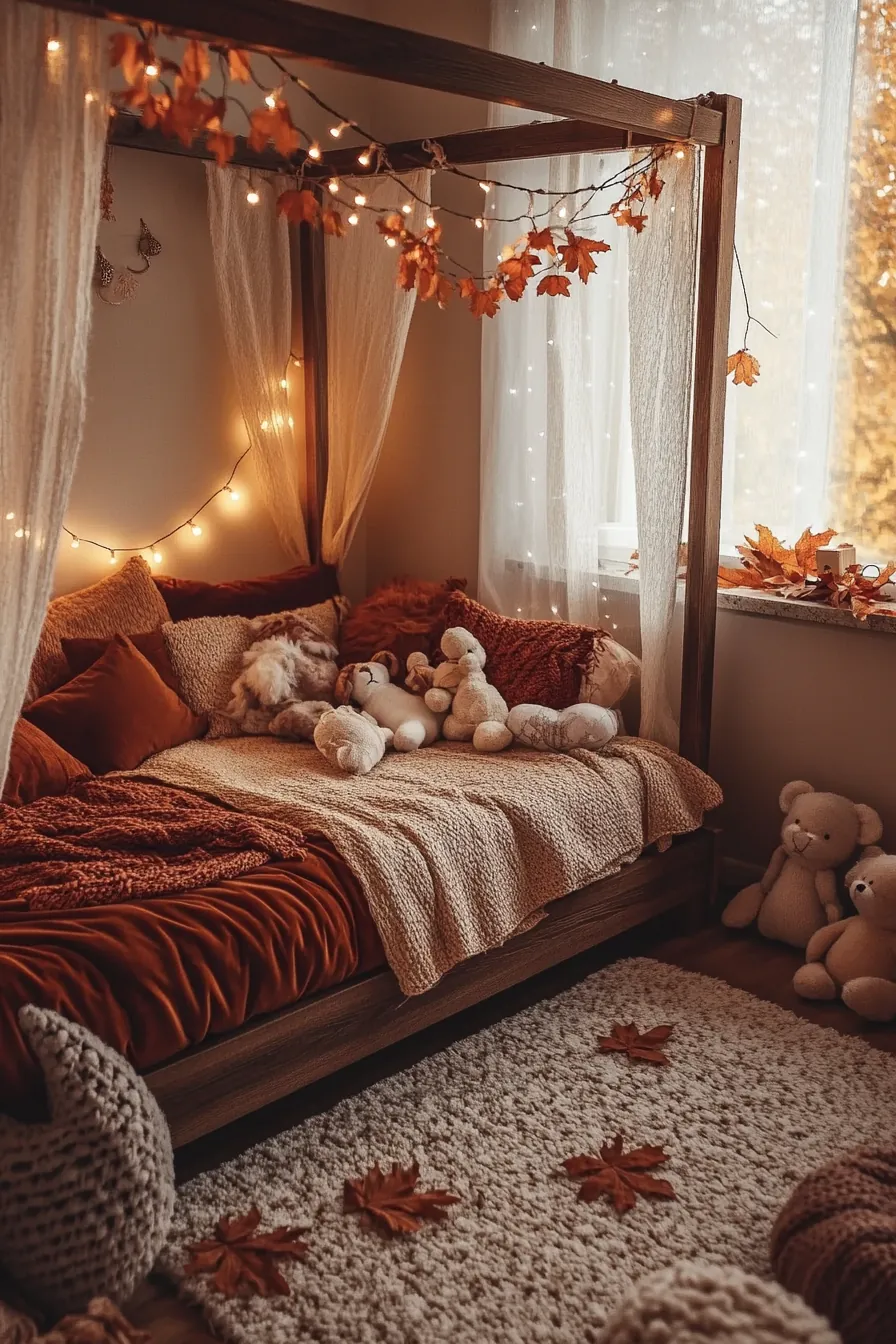 Enchanting Warm Cozy Autumn Girls Bedroom Designs to Inspire Your Home