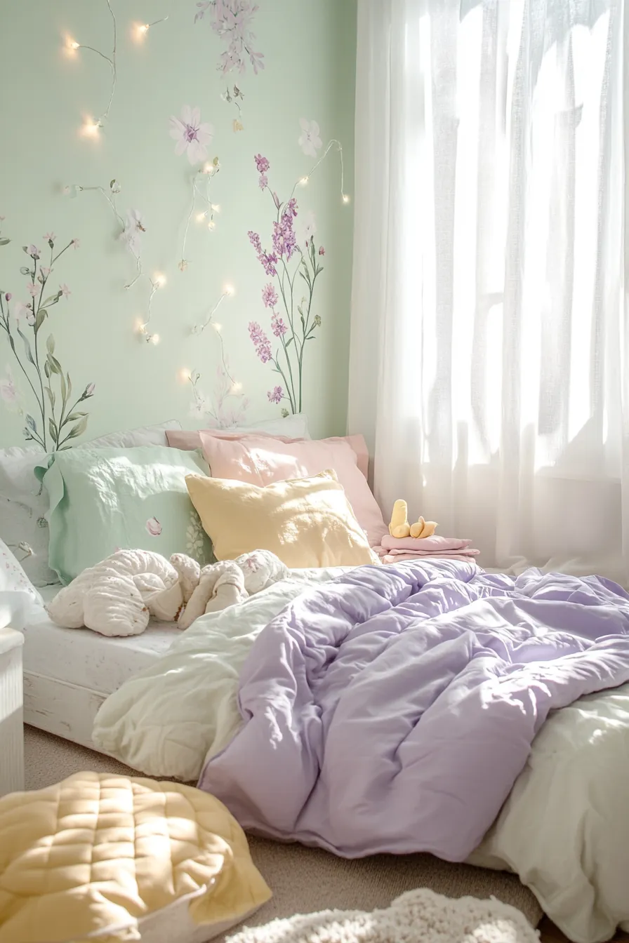 Enchanting spring pastel bedroom ideas children will love