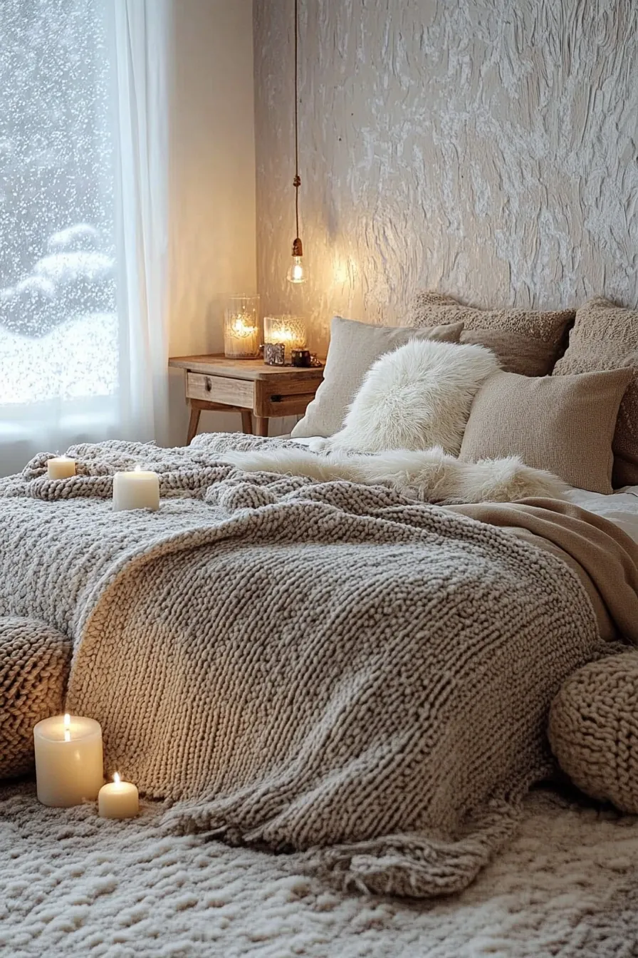 Enchanting winter hygge bedroom ideas for relaxed comfort