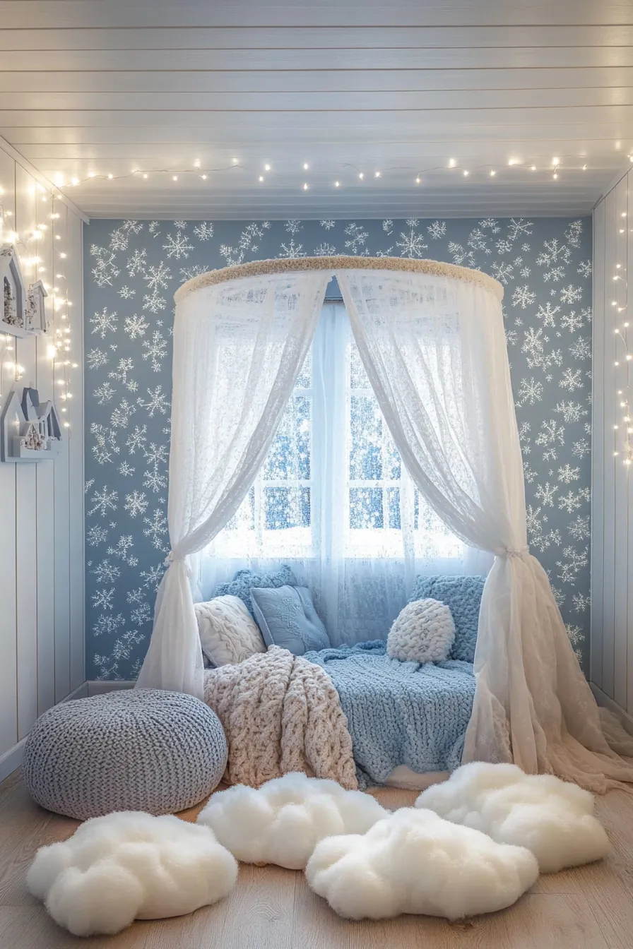 Enchanting winter wonderland bedroom decor kids love