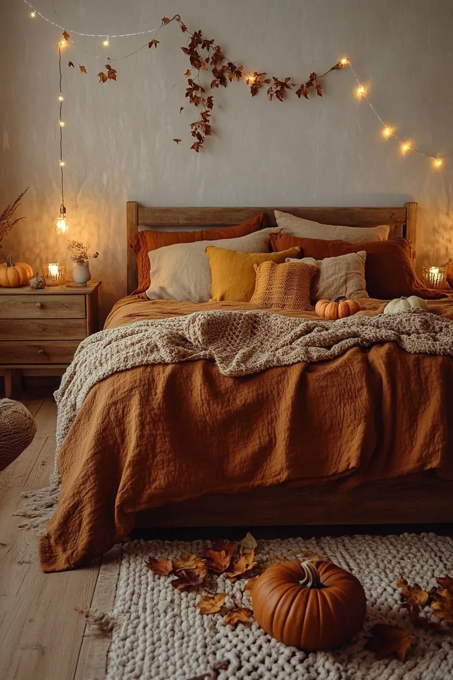 Enhance Comfort with Cozy Autumn Bedroom Lighting Ideas