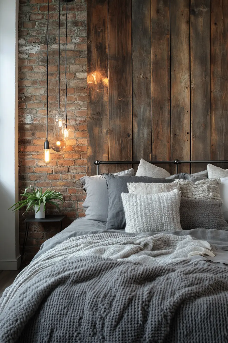Enhance Your Bedroom with Unique Industrial Wall Features