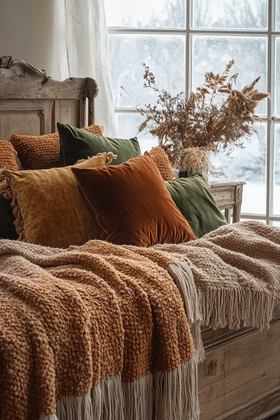 Enhance Your Space Using Vintage Textured Fabrics for Winter Bedrooms