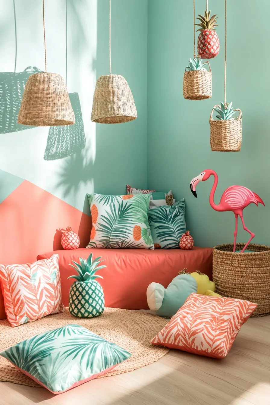 Explore Stylish Summer Tropical Kids Room Accessories Ideas