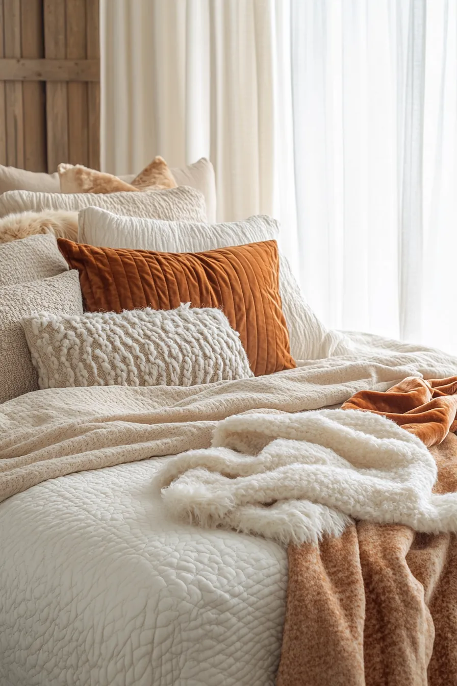 Explore Warm Winter Bedding Textures to Elevate Your Bedroom Aesthetic Comfort