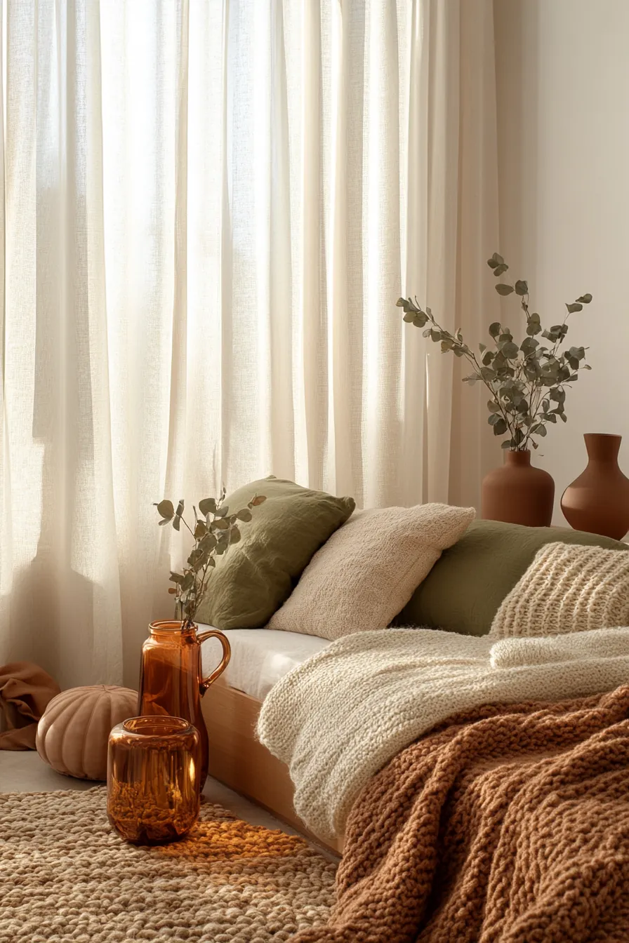 Explore earthy fall bedroom color combinations to enhance wellness and sleep