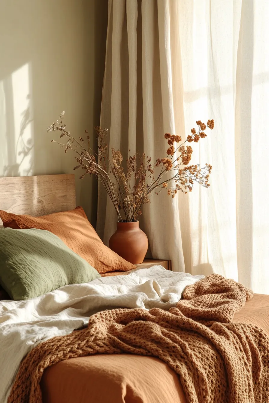 Explore the Rustic Fall Bedroom Color Palette for a Cozy Sustainable Retreat