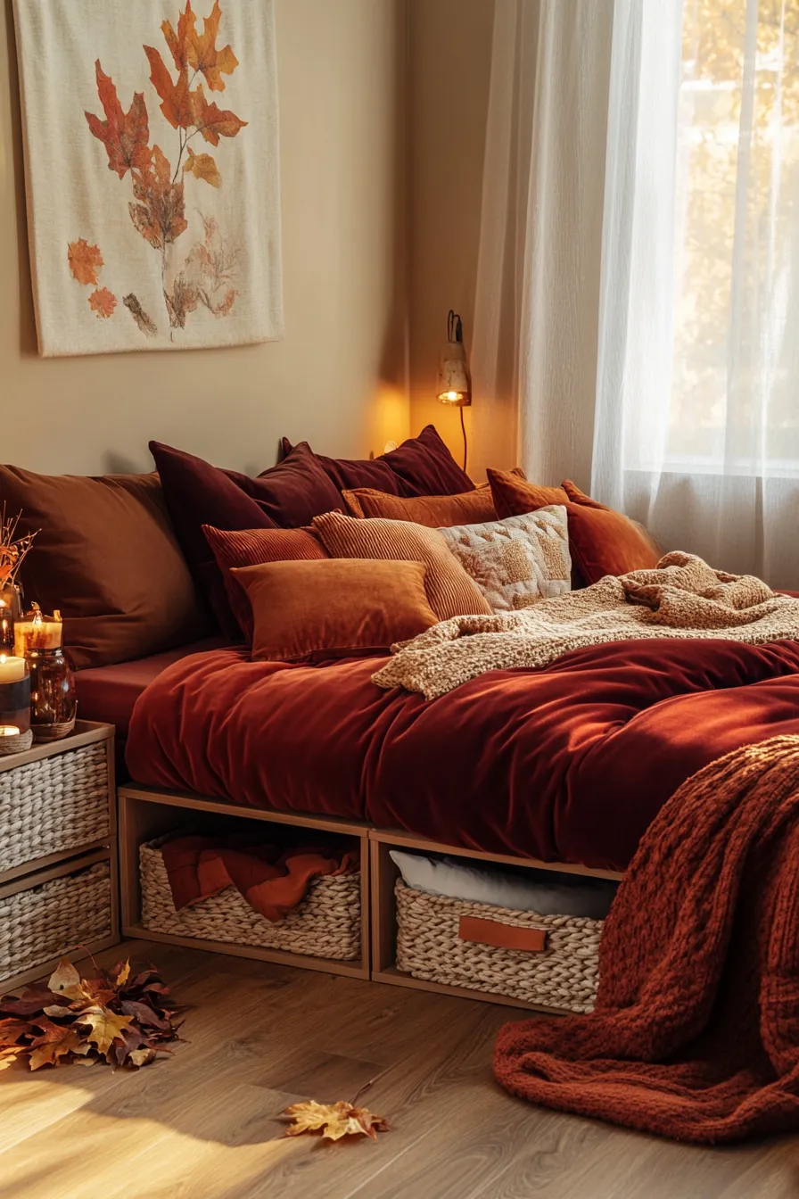 Fall Cozy Bedding Storage Solutions for a Warm and Organized Bedroom