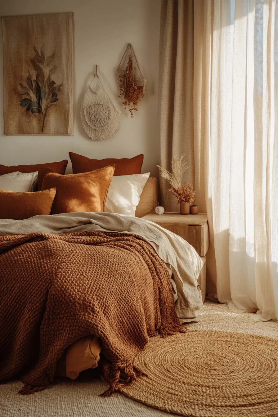 Fall Earth Tone Bedroom Decorating Ideas to Create a Cozy Warm Retreat
