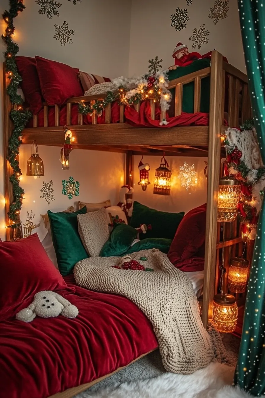 Festive holiday kids bedroom styling ideas for a cozy seasonal retreat