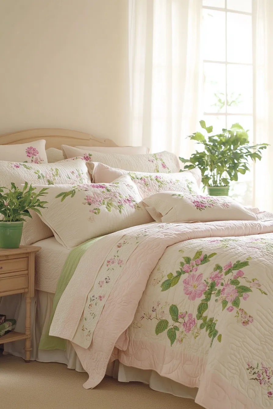 Floral spring bedroom bedding inspiration for a fresh seasonal makeover