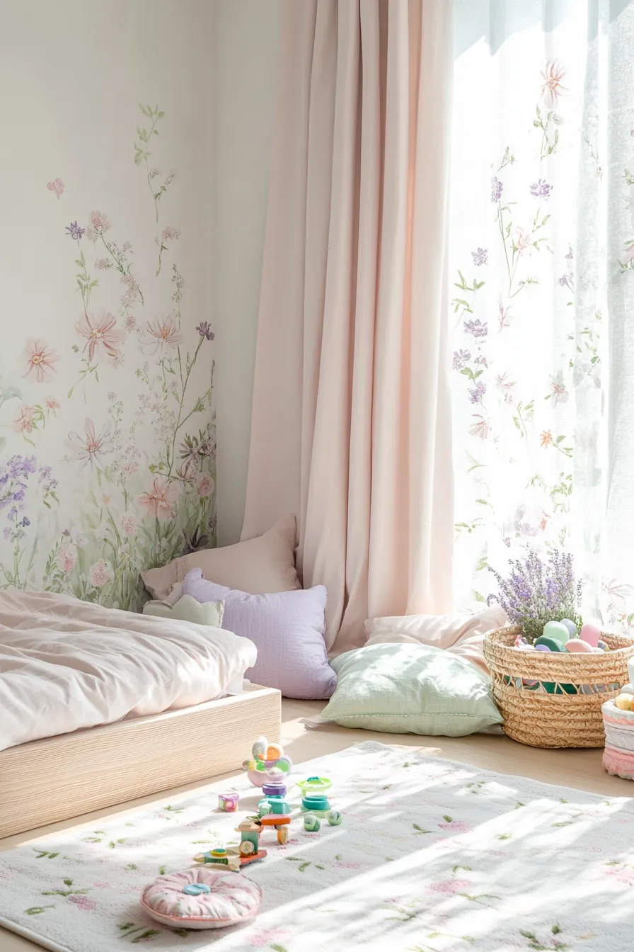 Floral spring room decorations kids bedroom ideas for a fresh vibrant space