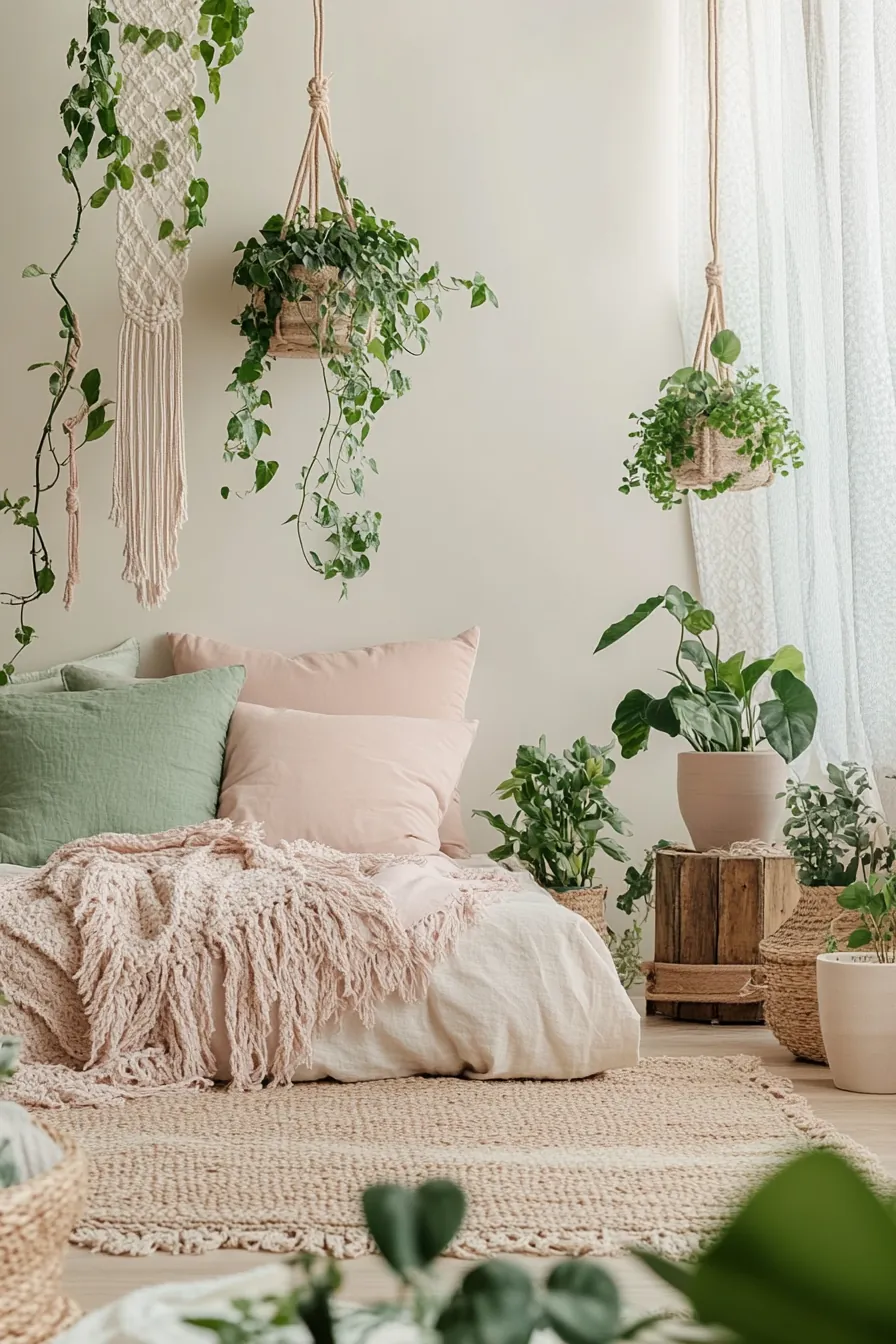 Fresh and Stylish spring bohemian botanical bedroom ideas for a Cozy Retreat