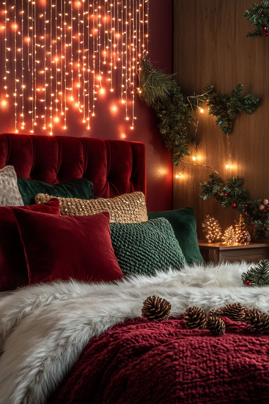 Holiday themed bedroom styling tips to bring seasonal charm indoors