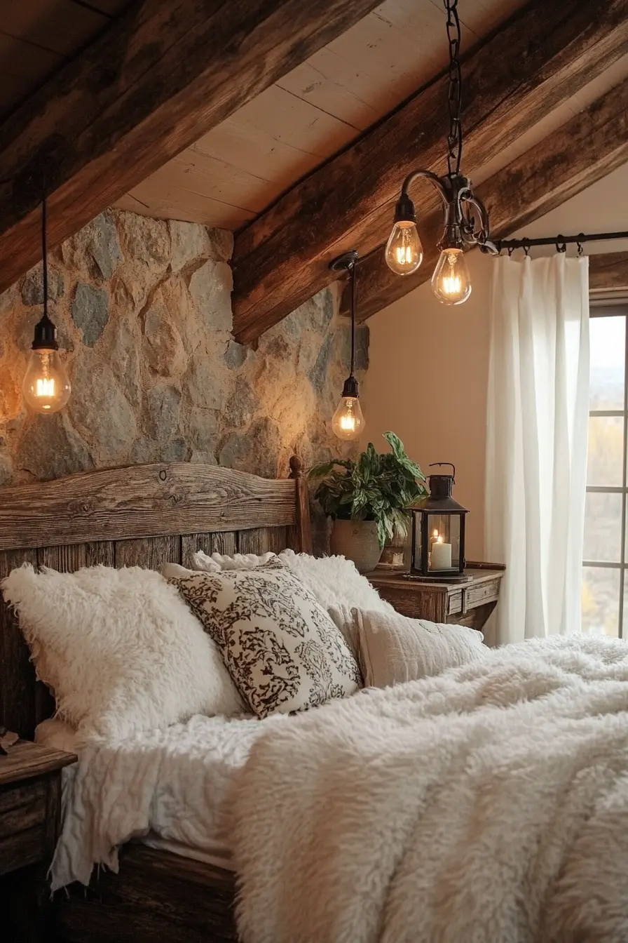 Illuminate Your Space with Rustic Bedroom Lighting Ideas