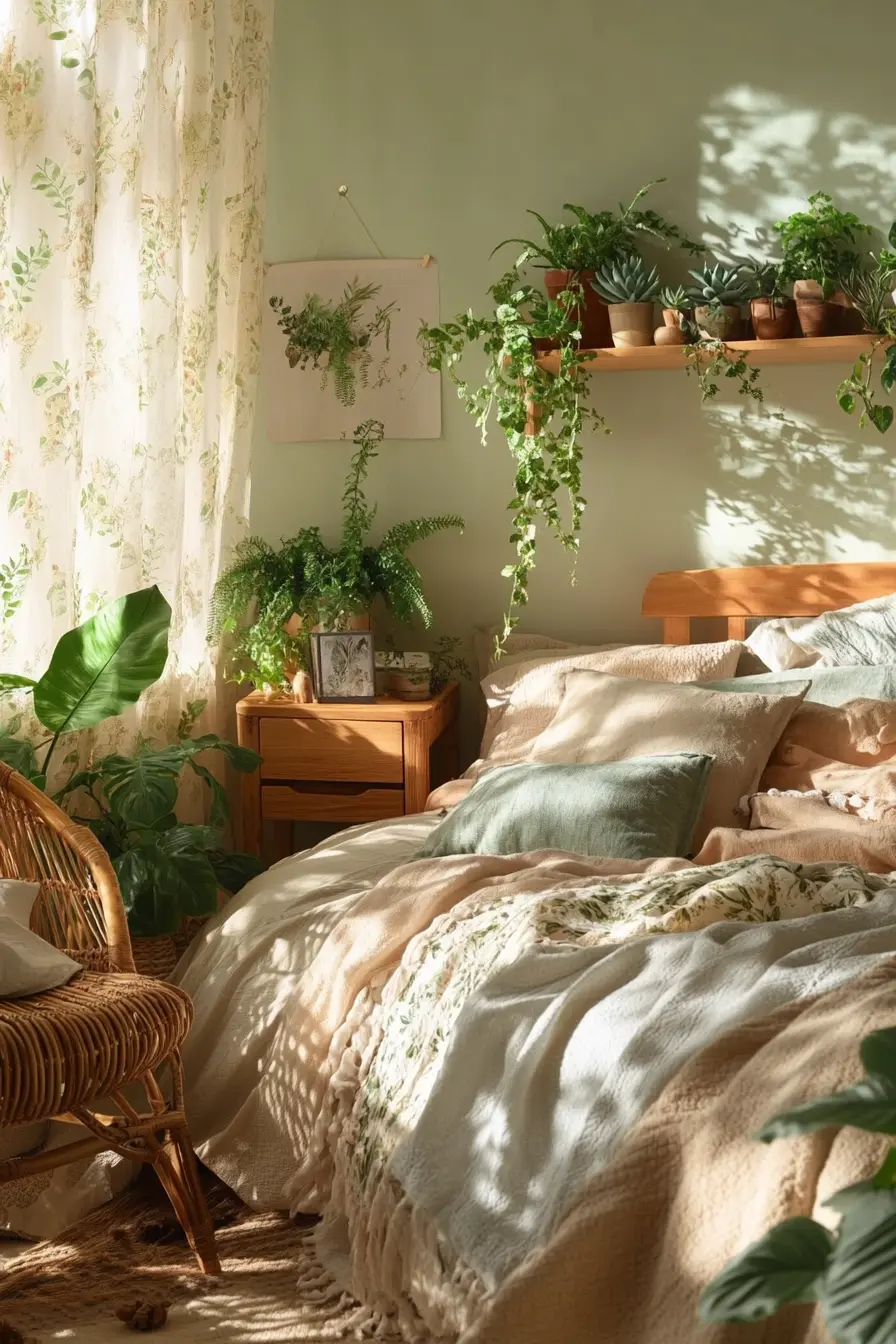Incorporate Nature Stylish Plant Based Bedroom Designs
