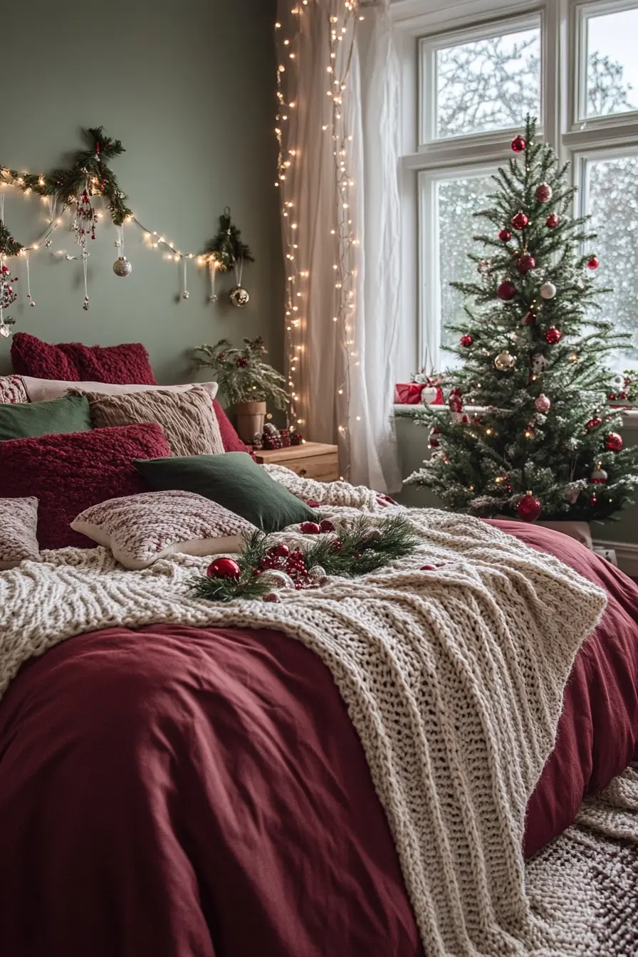 Innovative Christmas Bedroom Decor Ideas for a Winter Wonderland