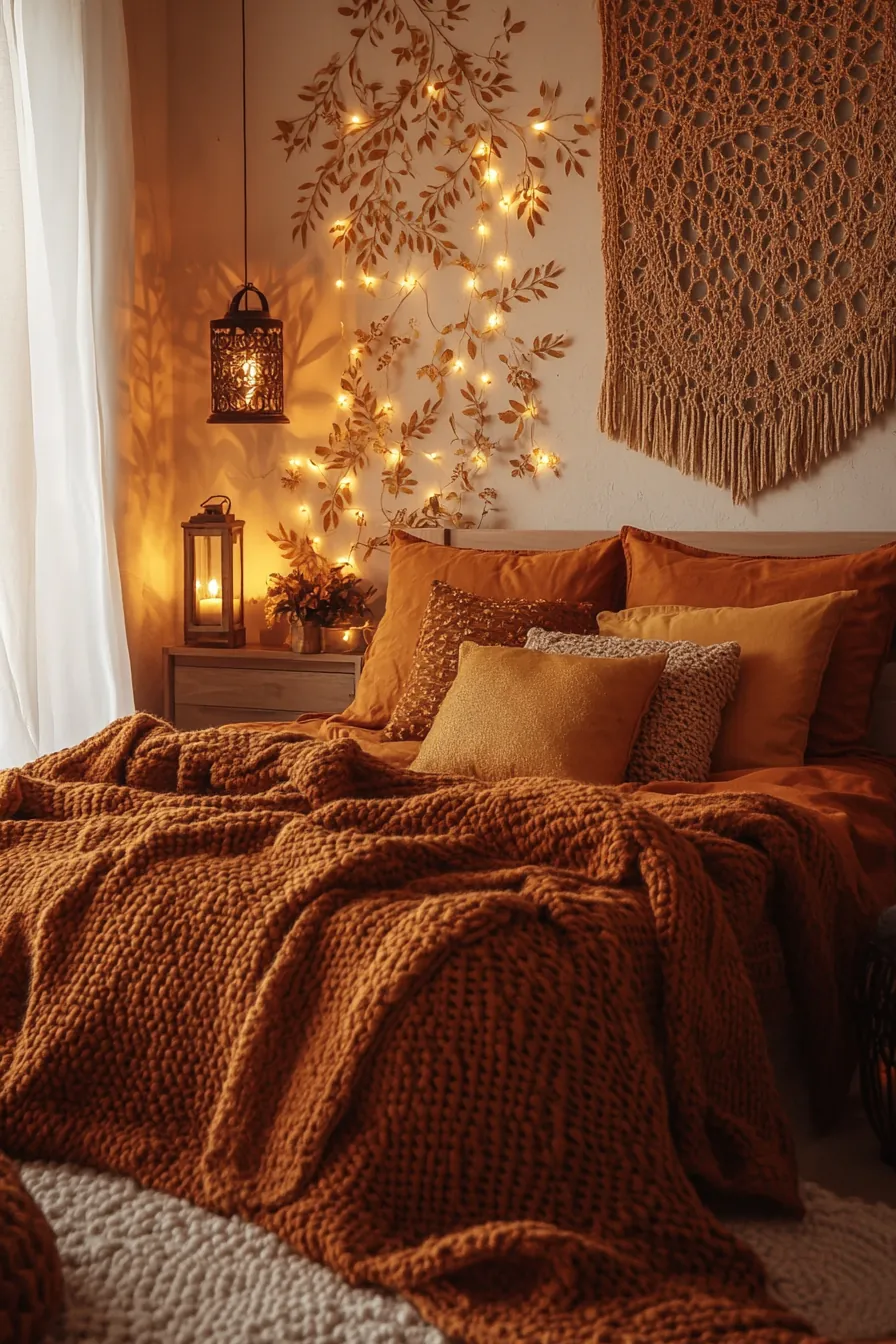 Inspire Comfort Through Autumn Boho Bedroom Cozy Accents