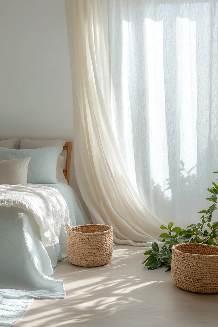 Inspire Relaxation Using Summer Bedroom Decor Airy Colors and Natural Elements