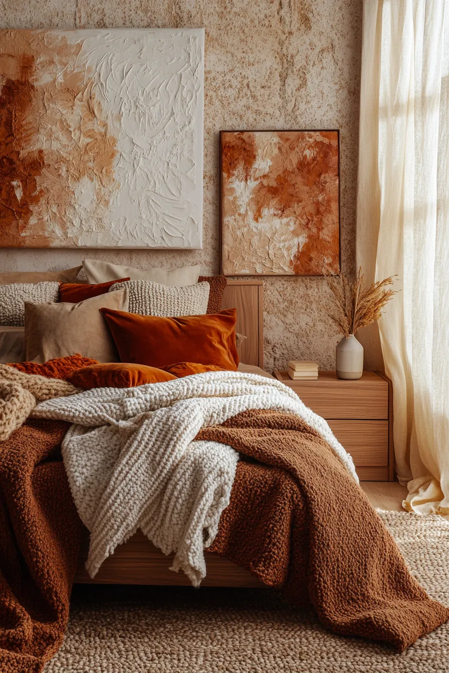 Inspire Warmth and Style Using Fall Cozy Layered Bedroom