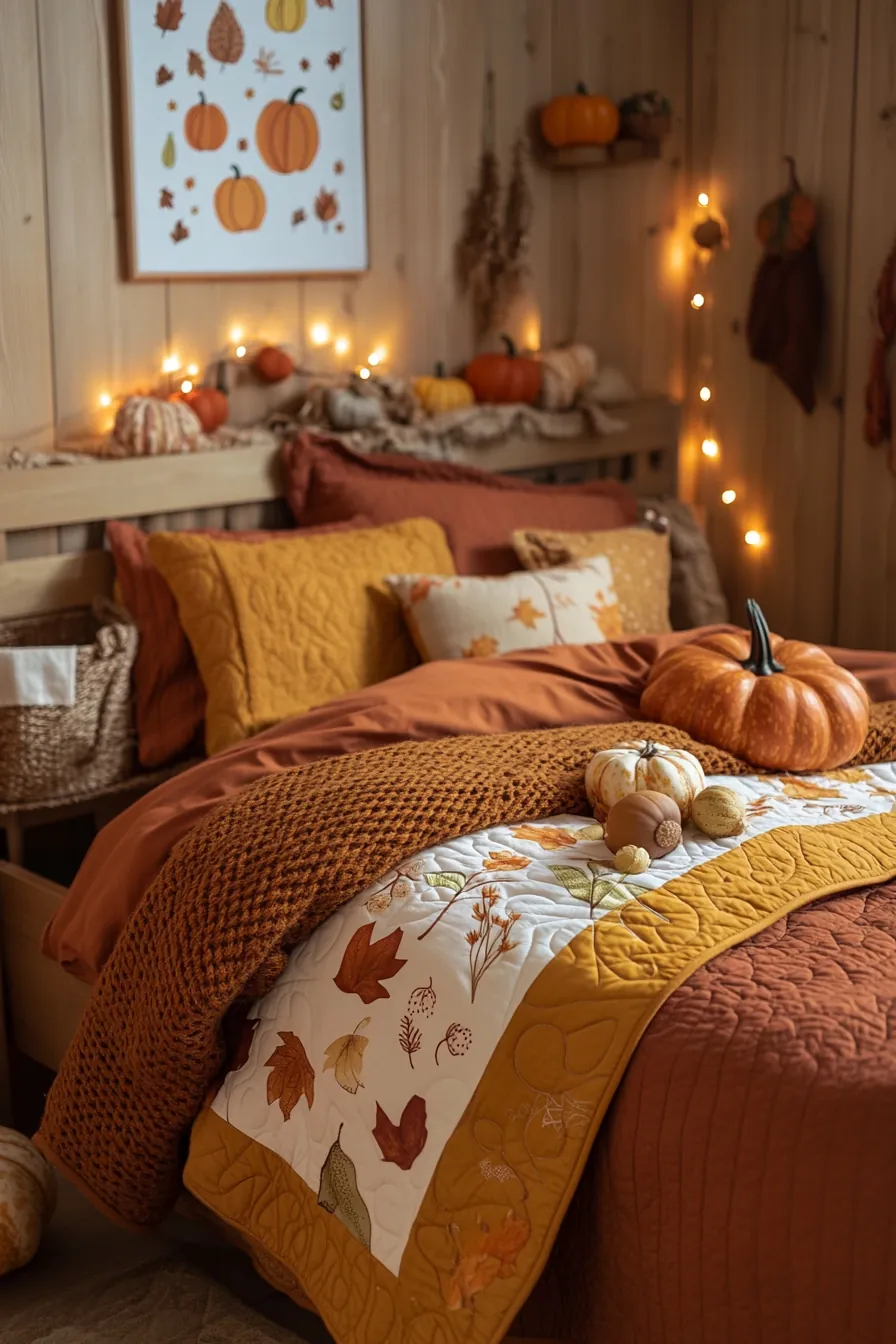 Inspiring Cozy Autumn Kids Bedding Ideas Your Child Will Love