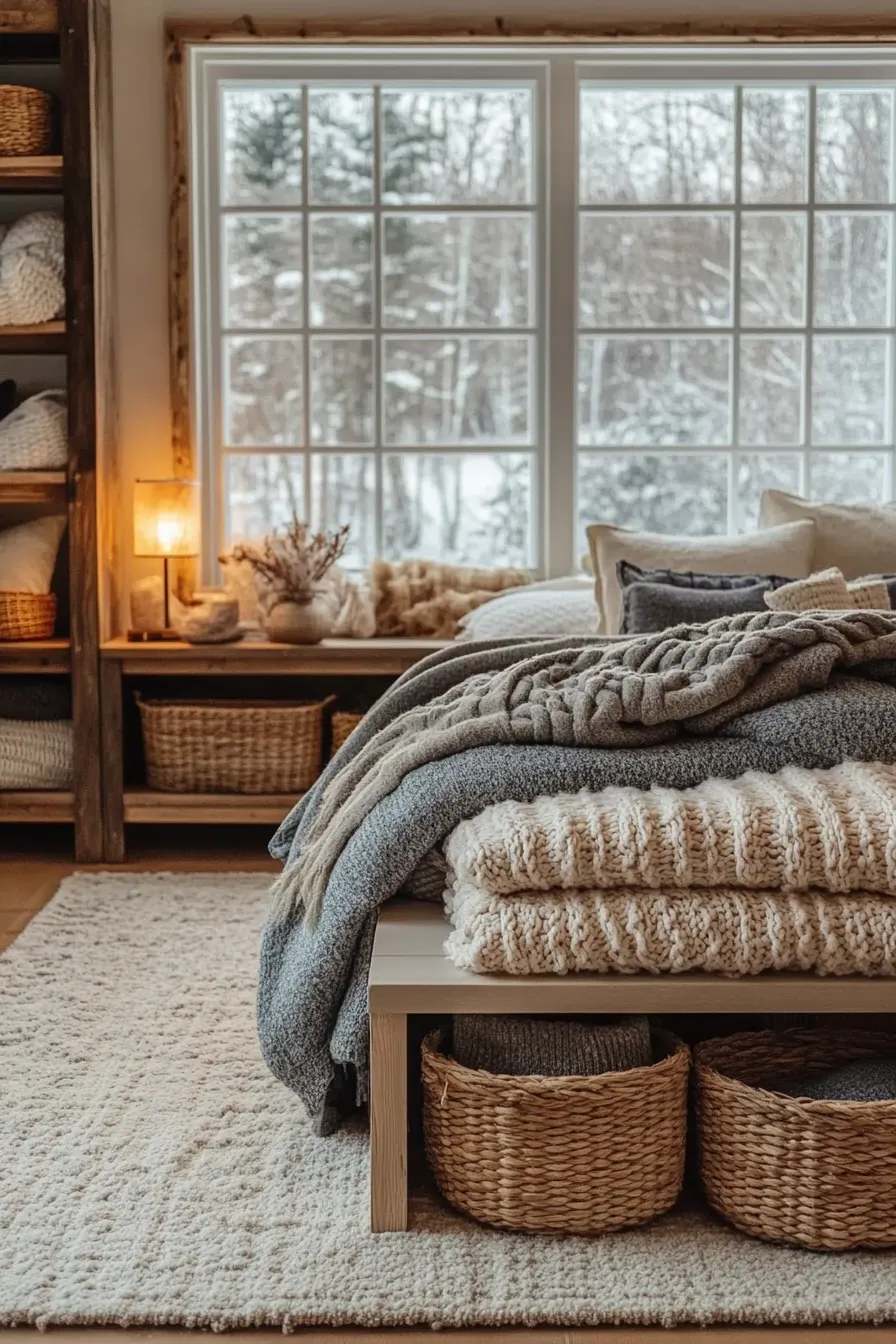Inspiring Cozy Winter Bedroom Storage Ideas for Organized Living