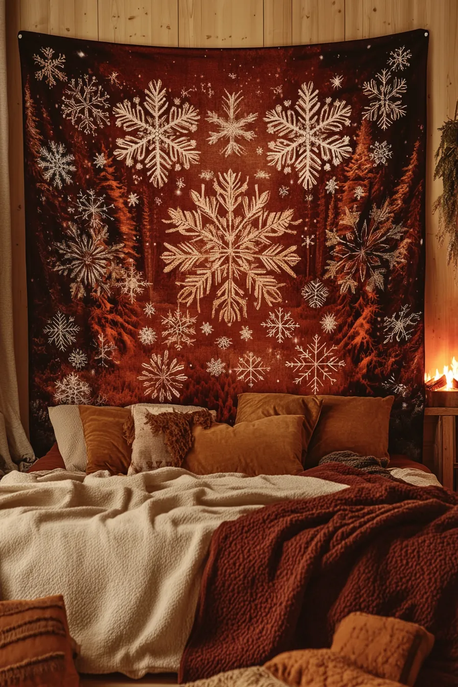 Inspiring Cozy Winter Bedroom Tapestry Ideas for a Serene Ambiance