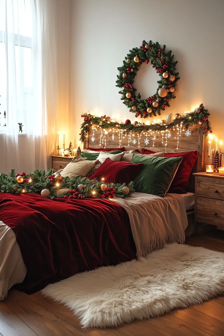 Inspiring Festive Bedroom Decor Ideas Christmas for a Warm Holiday Feel