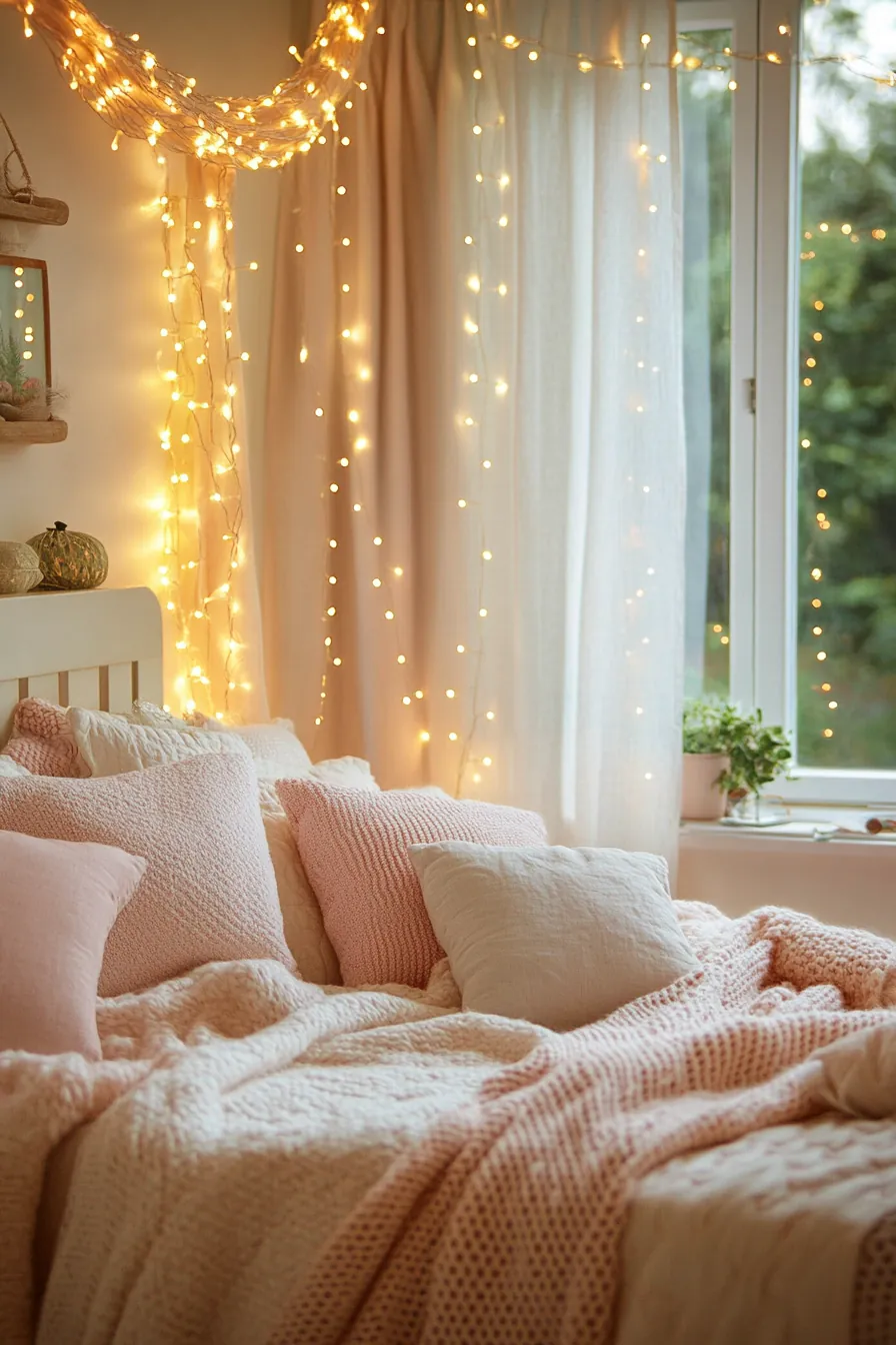 Inspiring Summer Fairy Lights Bedroom Decor Styles for Girls Bedroom