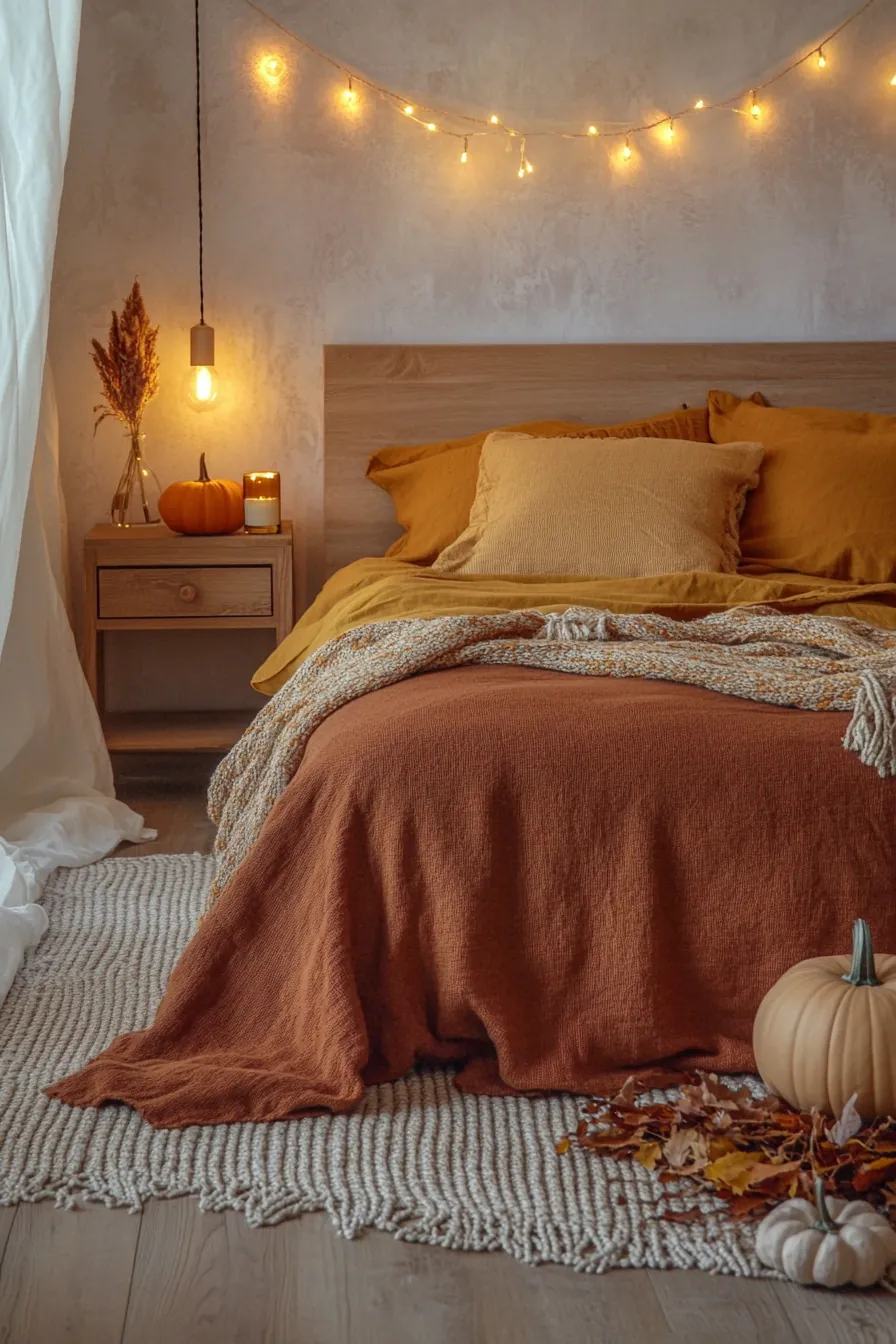 Inviting Cozy Autumn Bedroom Lighting Ideas to Embrace the Season