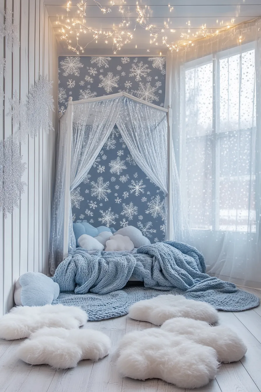 Magical winter wonderland bedroom decor kids will adore