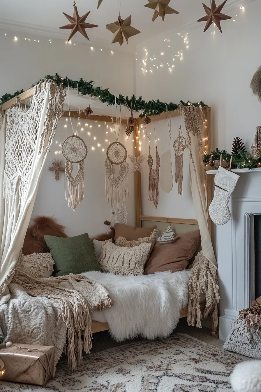 Make Magic Happen with Boho Christmas Kids Bedroom Styling