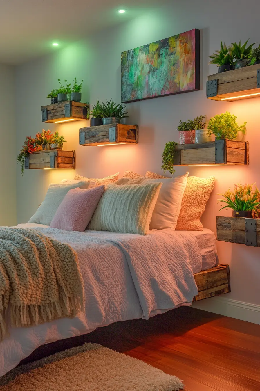 Maximize Storage with Stylish Bedroom Wall Features