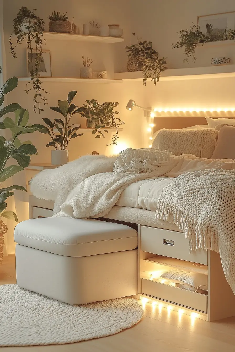 Maximizing Space Bedroom Storage with Hidden Compartments