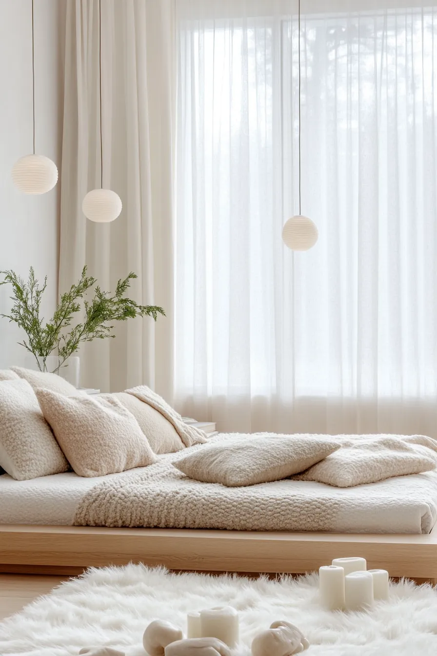 Minimalist Winter Retreat Bedroom Styling for a Cozy and Serene Space
