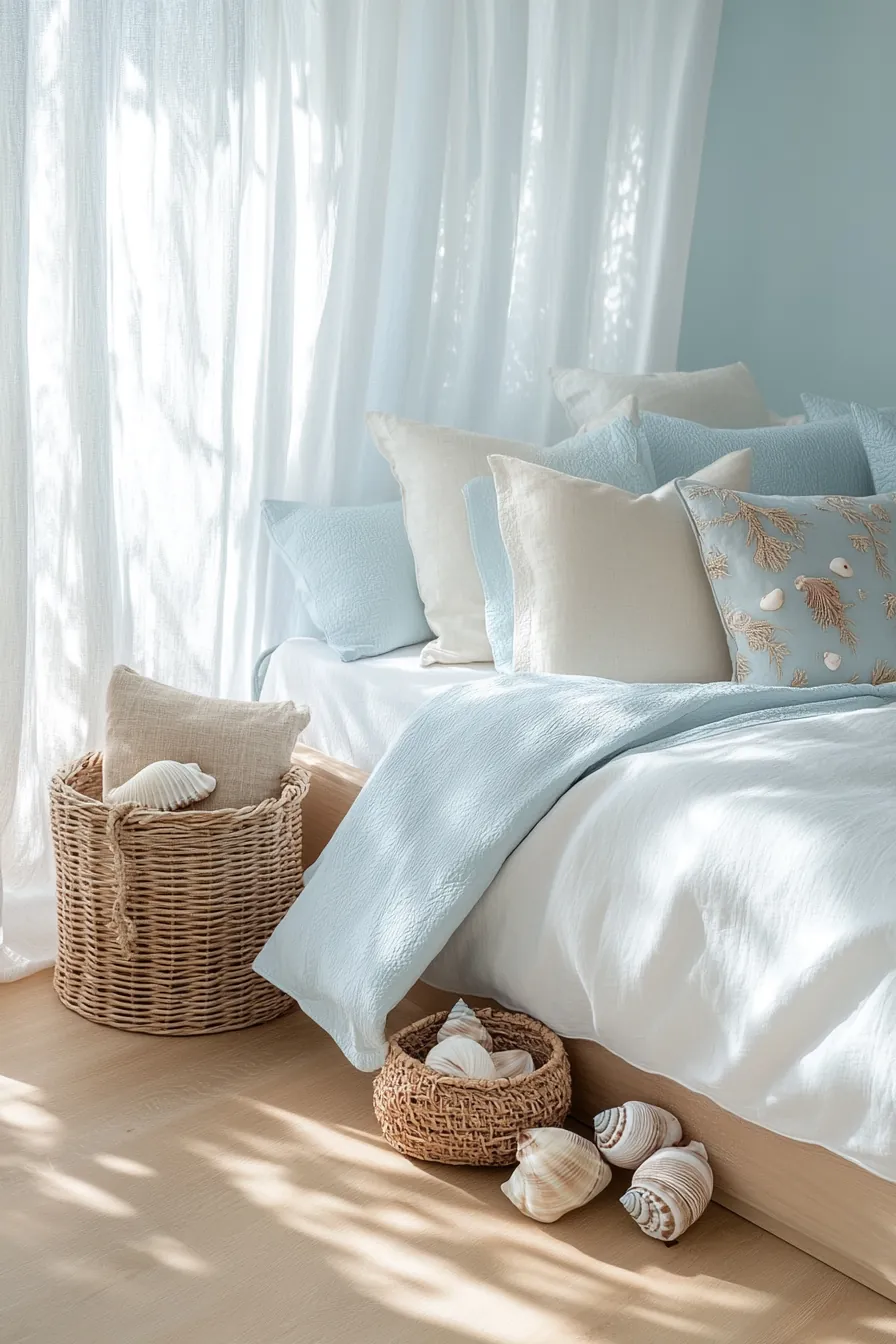 Refresh Your Sleep Sanctuary Using Coastal Summer Bedroom Accessories
