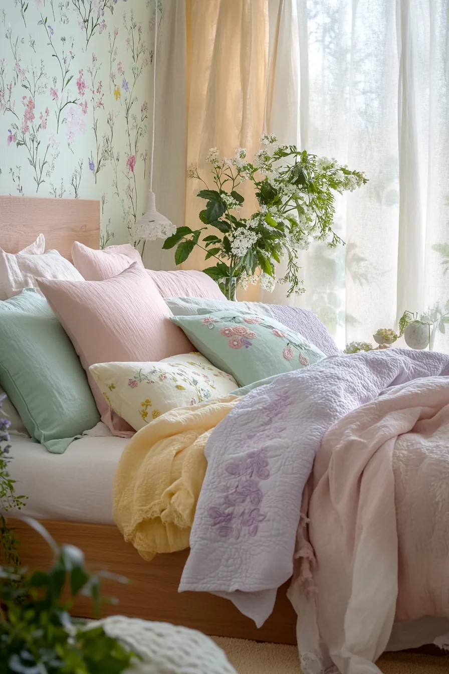 Refresh Your Space with Spring Inspired Pastel Bedding Ideas