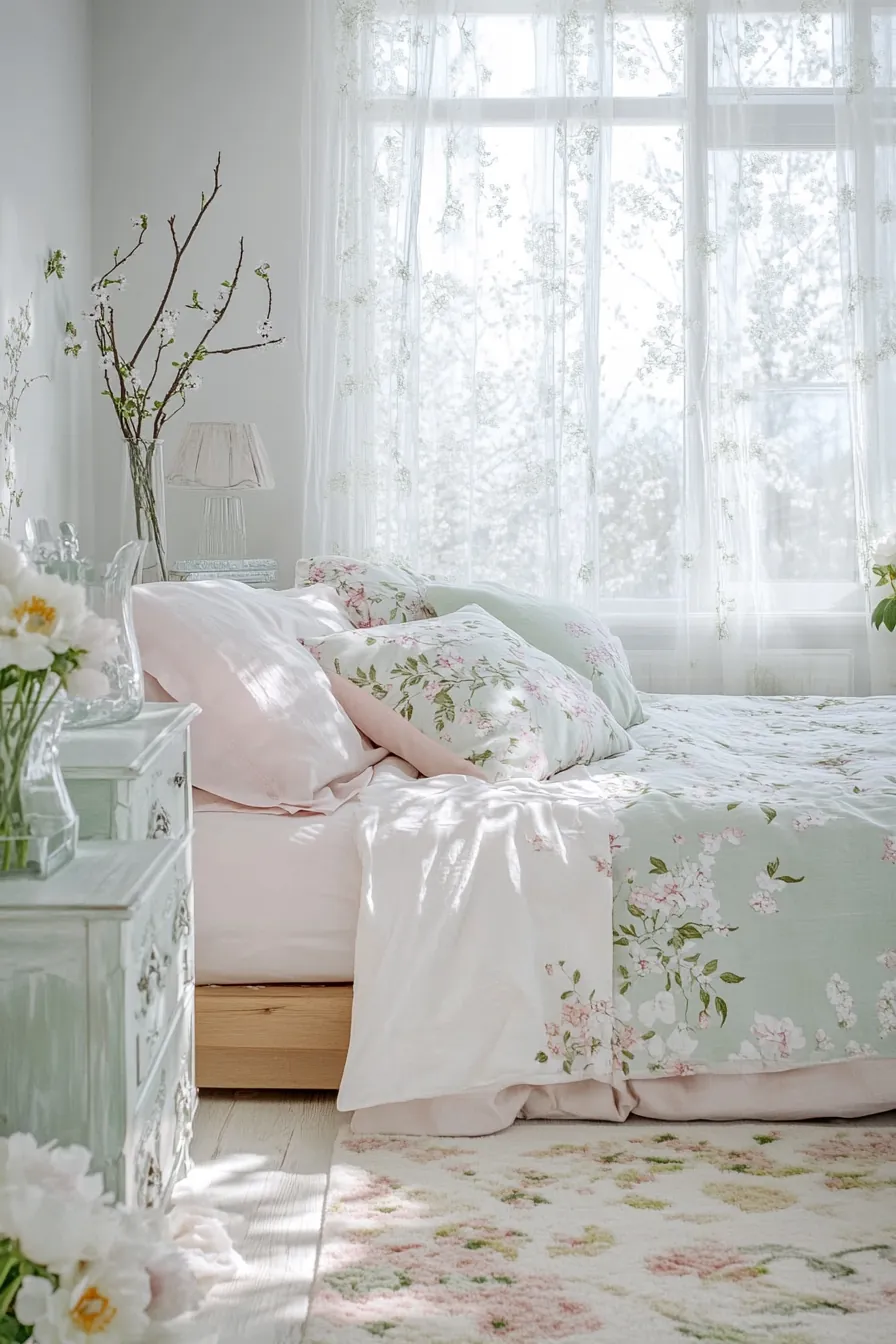 Refreshing Fresh Spring Floral Bedroom Accents to Brighten Your Space