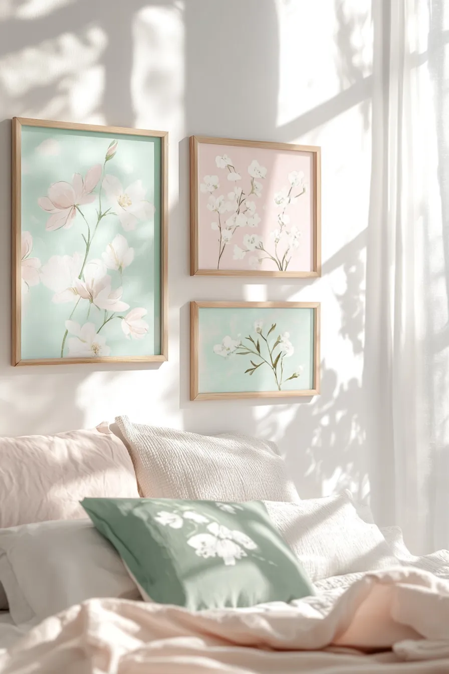 Refreshing spring bedroom wall art ideas to brighten your personal space 273