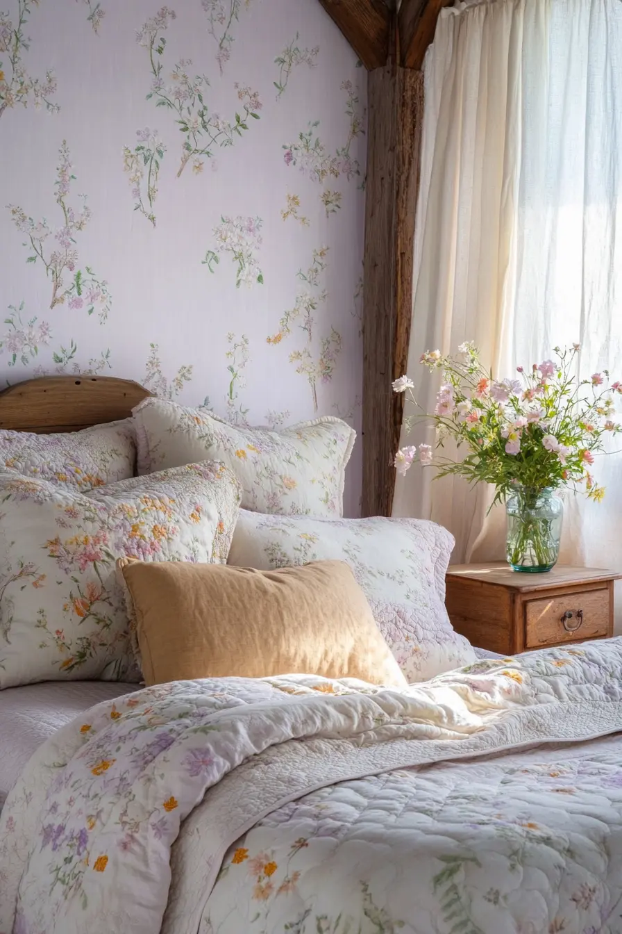 Revitalize Your Bedroom with Charming Floral Accents